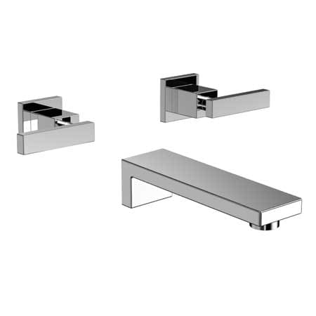 Tub Faucet, Polished Chrome, Wall